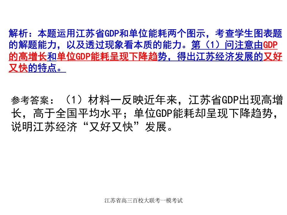 江苏省高三百校大联考一模考试课件