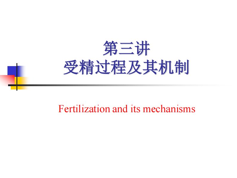 发育生物学—受精过程及其机制