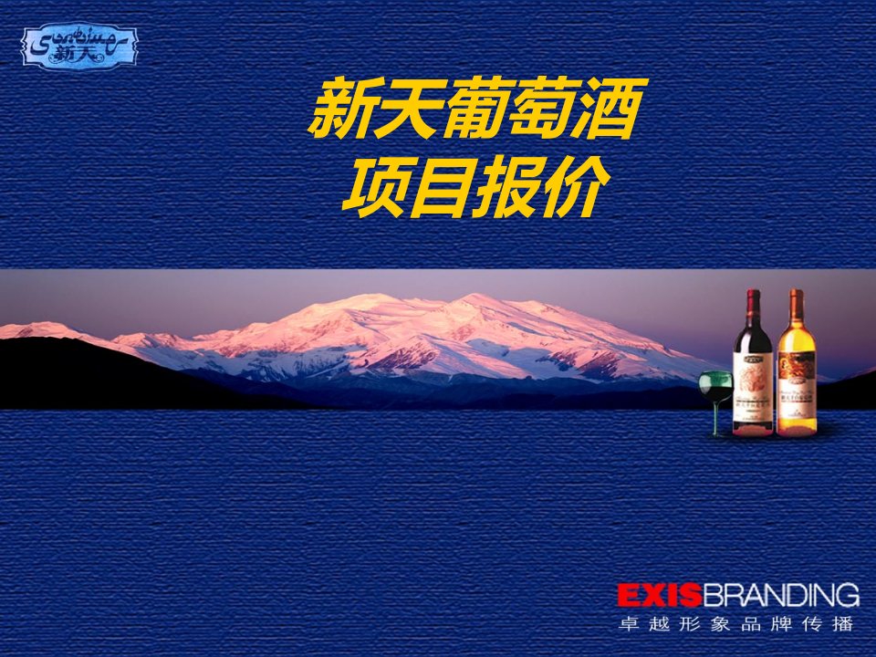 卓越形象-新天葡萄酒项目报价方案