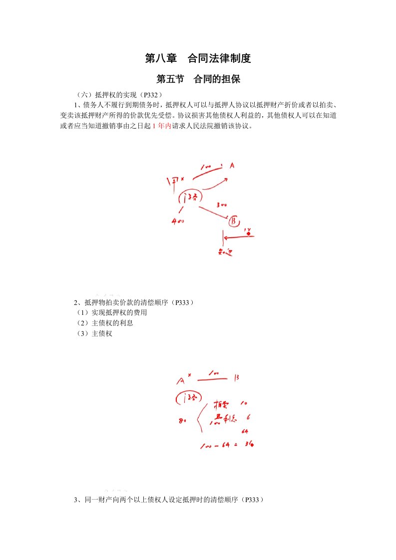 中级经济法合同的担保