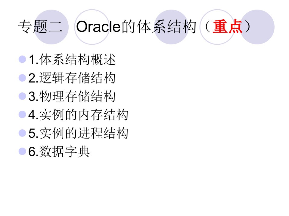 Oracle的体系结构