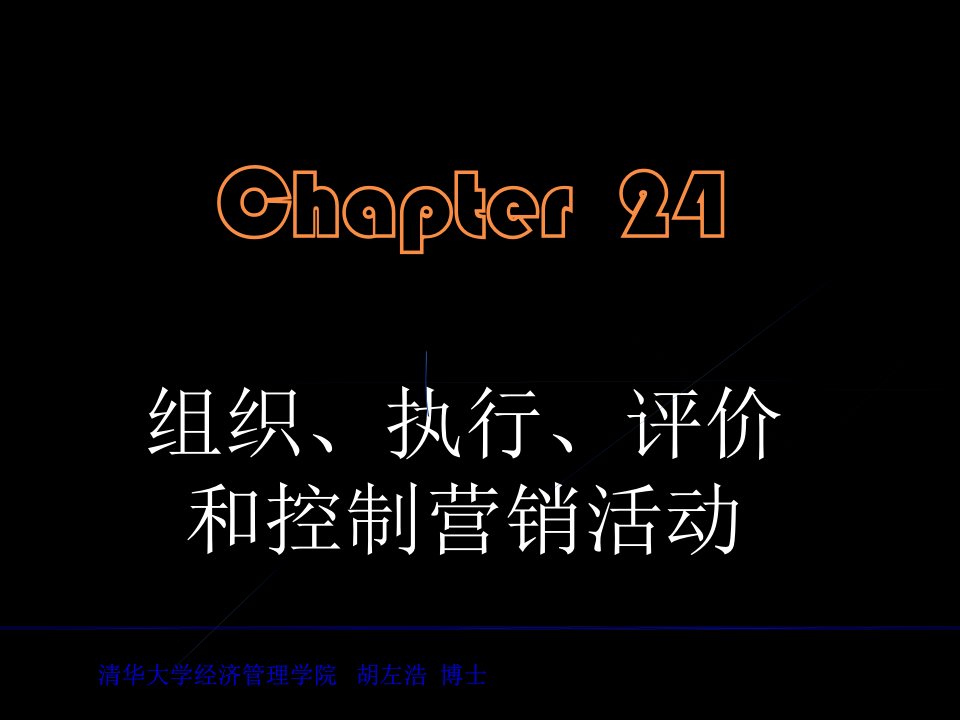 [精选]市场营销第二十四章组织、执行、评价(市场营销-清华大学,胡左浩)