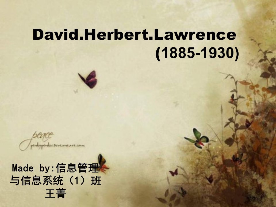 D.H.lawrence生平介绍与文学特点