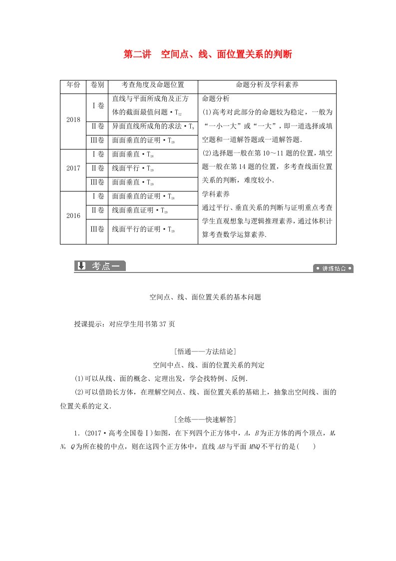 2019高考数学二轮复习