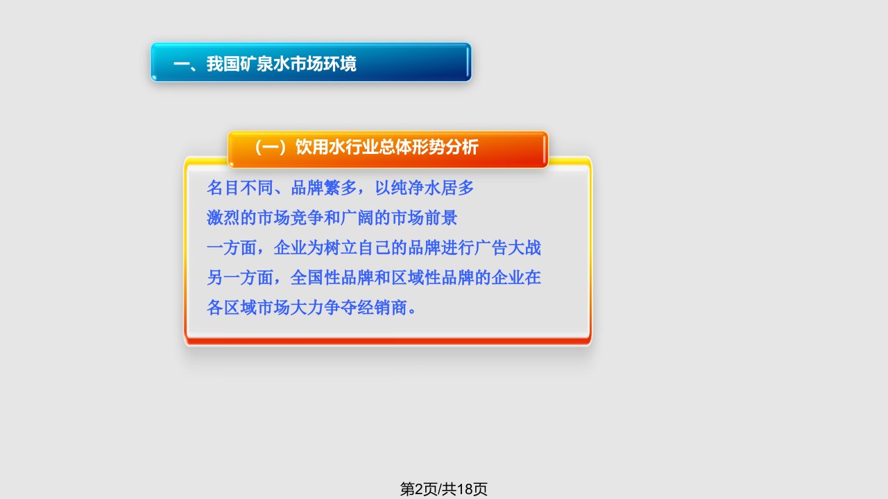 戴云山矿泉水市场营销方案