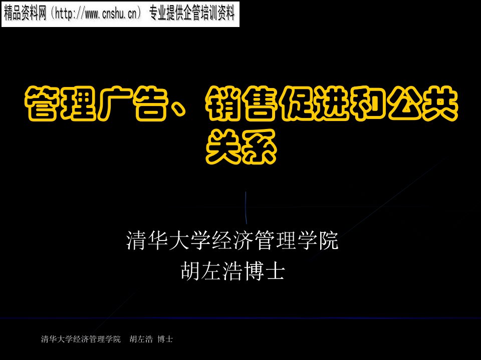 通信行业管理广告、销售促进与公共关系讲义