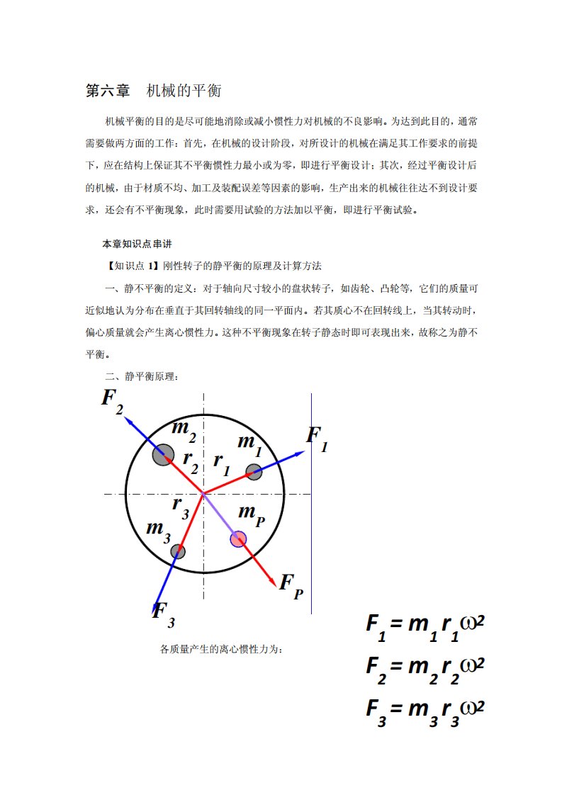 机械原理考研讲义五(机械的平衡)