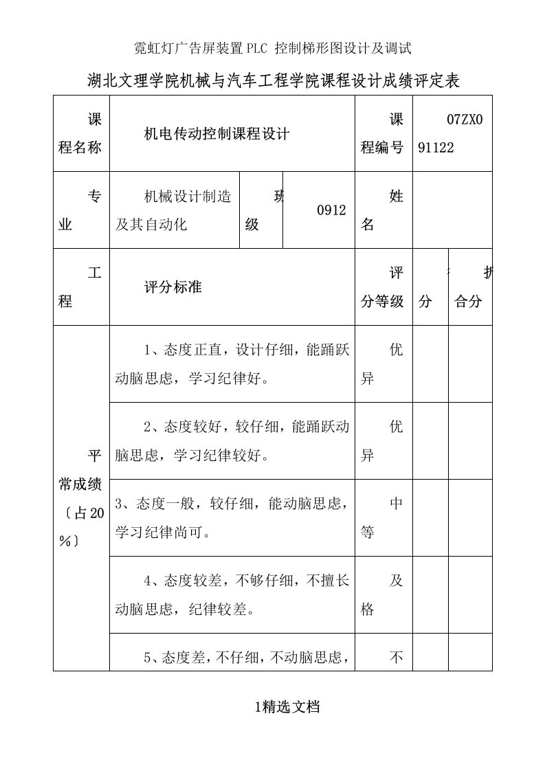 霓虹灯广告屏装置PLC