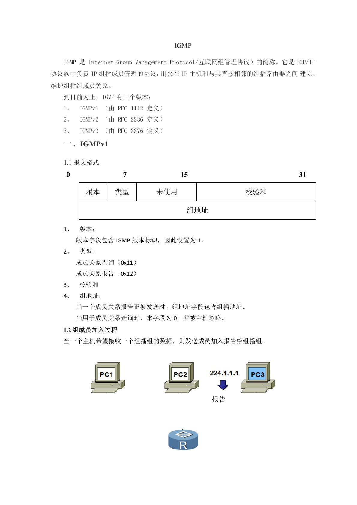 IGMP及抓包分析