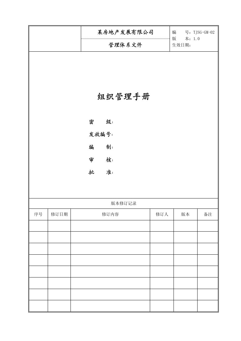 房地产组织管理手册