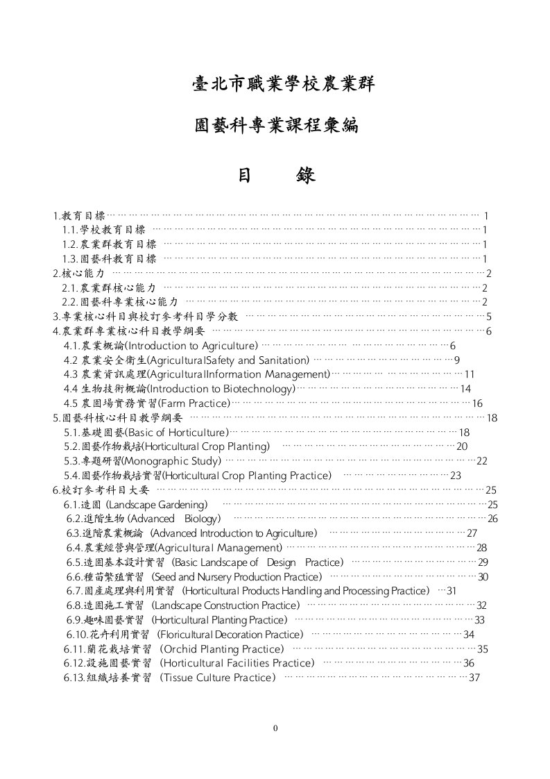 台北市职业学校农业群