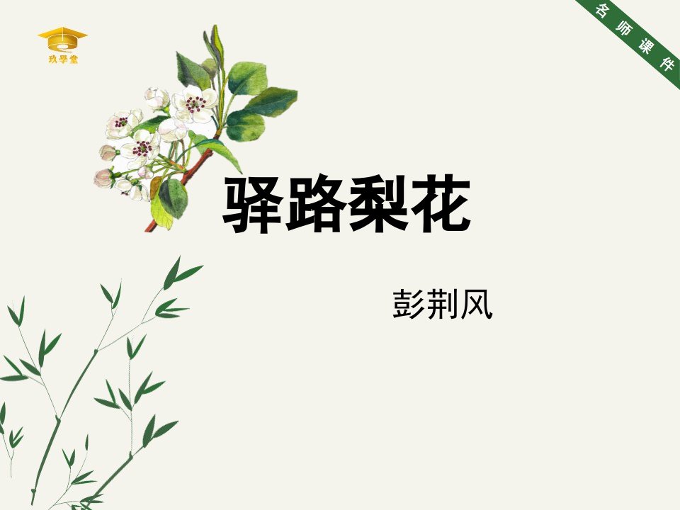 部编版七年级下册语文《驿路梨花》（第一课时第二课时）