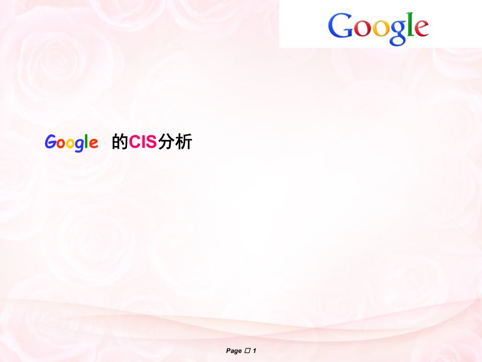 Google的CIS分析