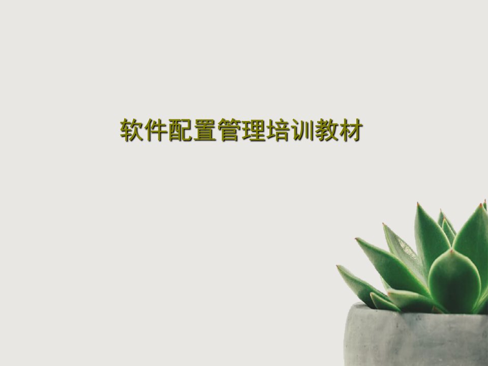 软件配置管理培训教材PPT共71页