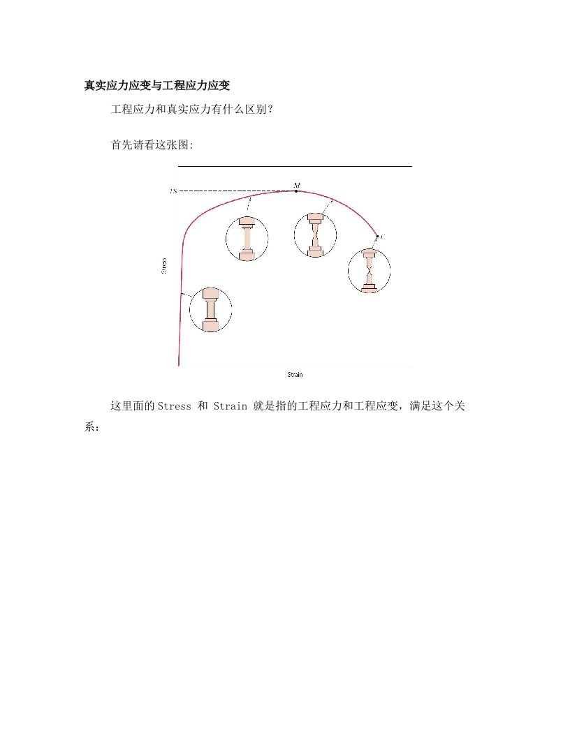 真实应力应变与工程应力应变—区别、换算