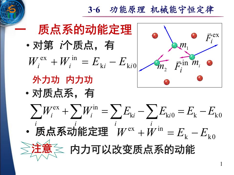 大学物理功能原理机械能守恒定律PPT课件