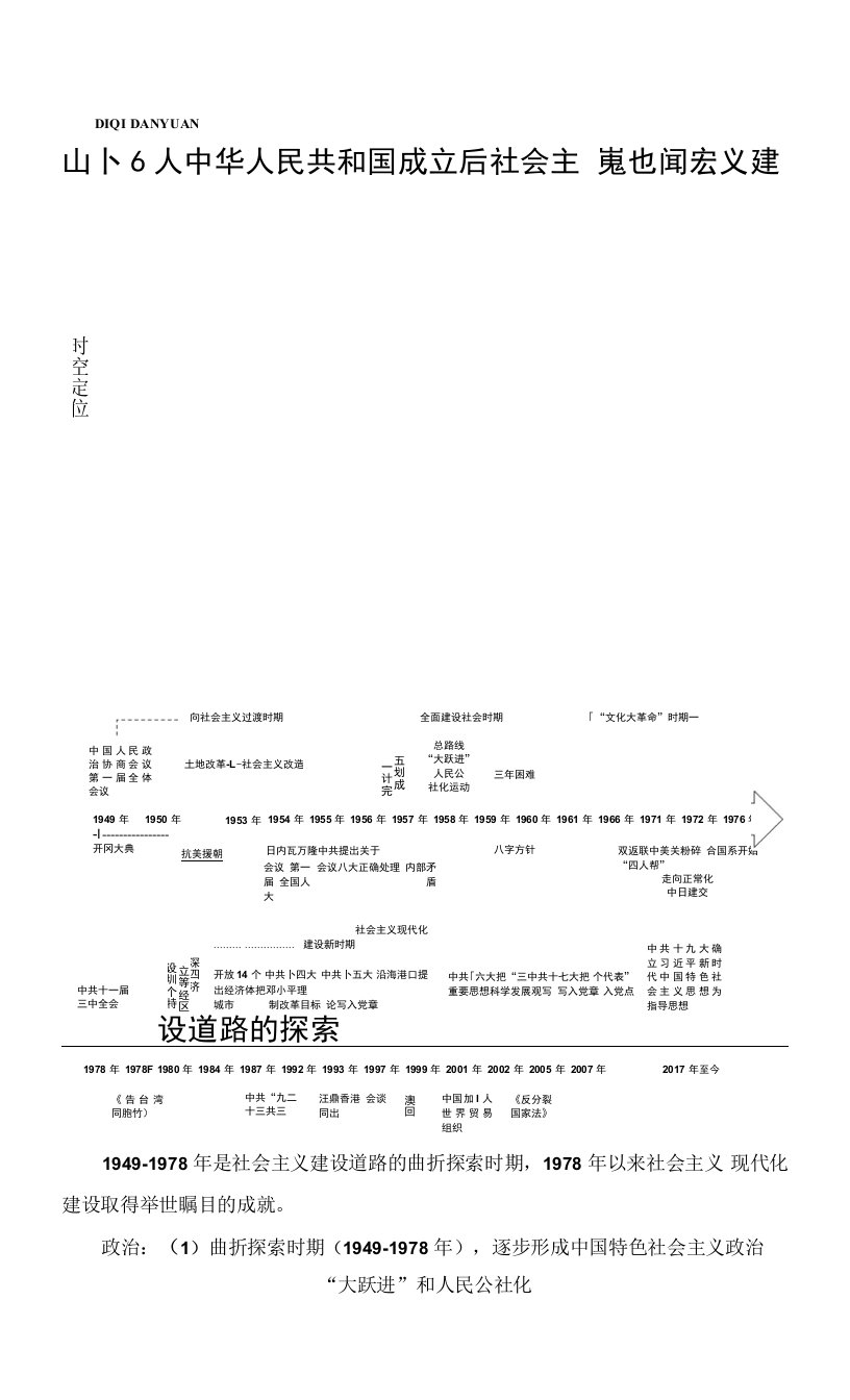 2023版高三一轮总复习历史教材版教案：板块2　第7单元　第16讲　中华人民共和国成立和社会主义建设的初期探索