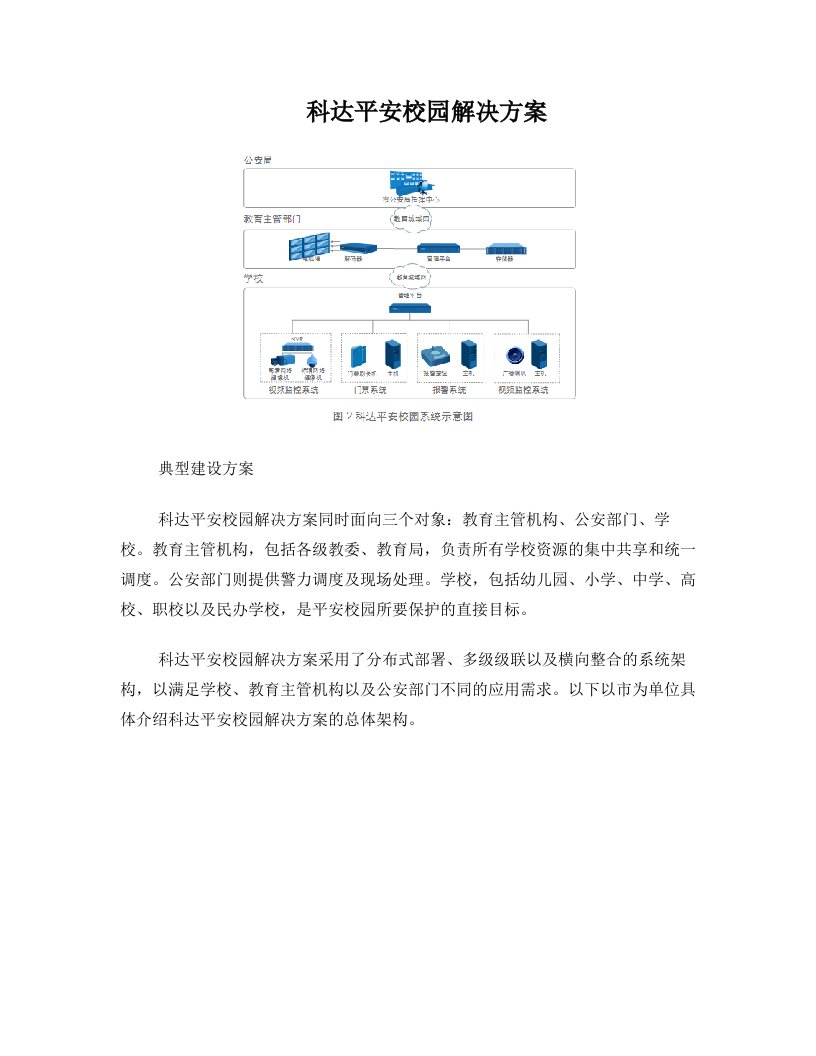 科达平安校园决方案(与教委、公安对接方案)