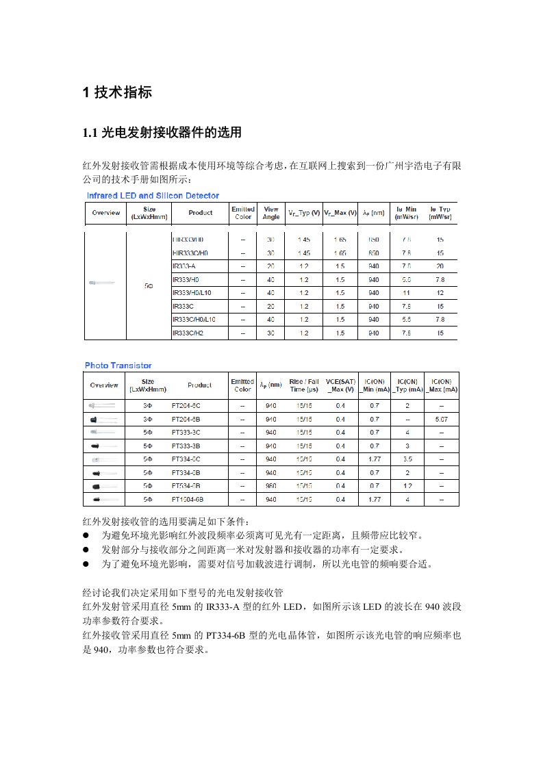 光电探测与信号处理课程设计之红外报警器