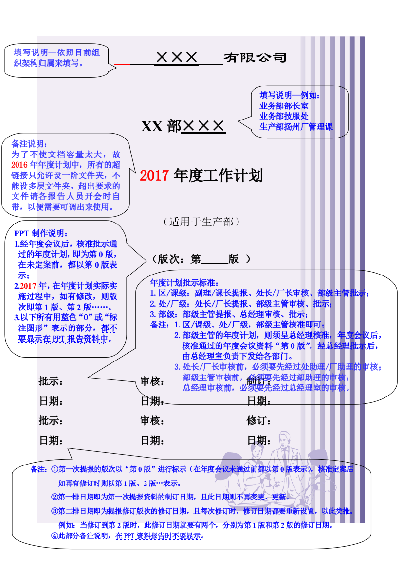 年度工作计划模版