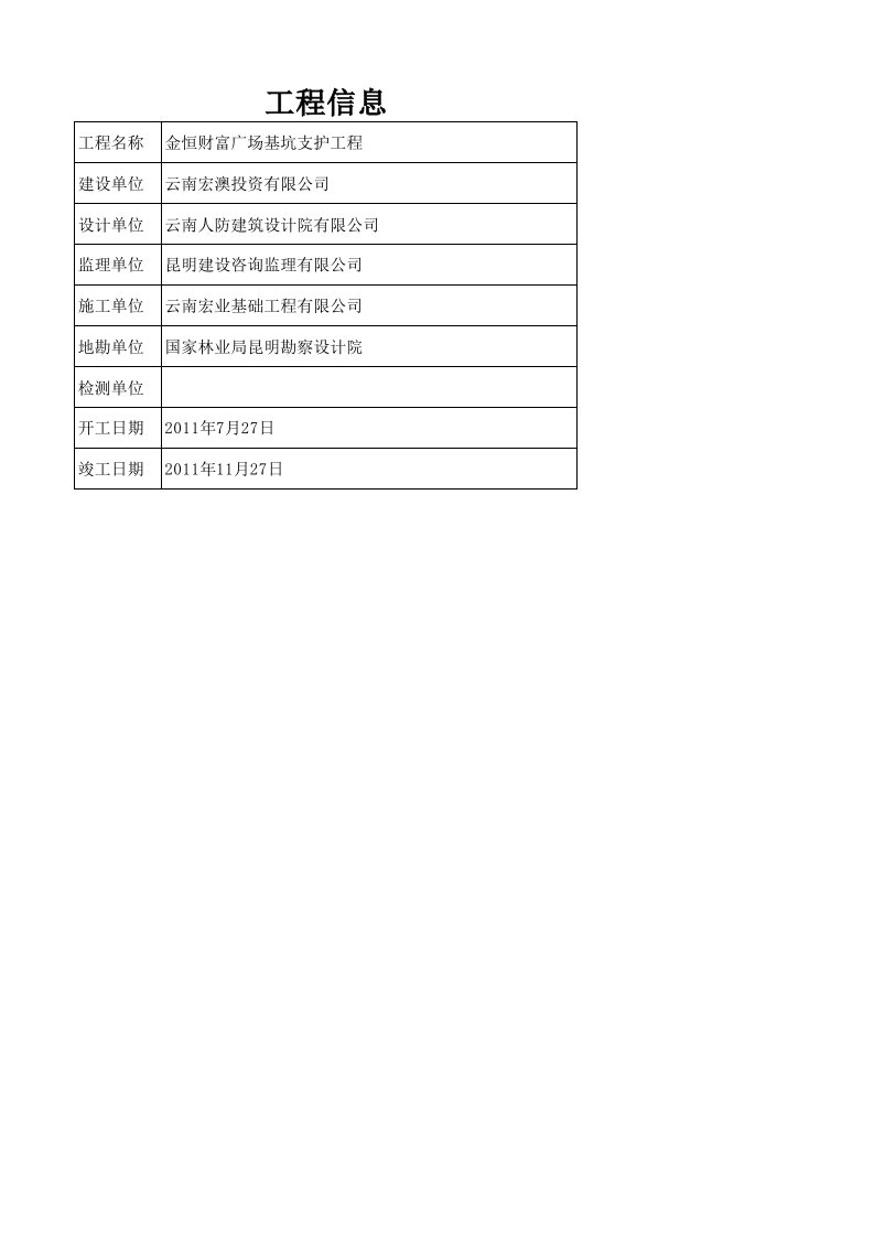 旋挖钻孔灌注桩施工记录表