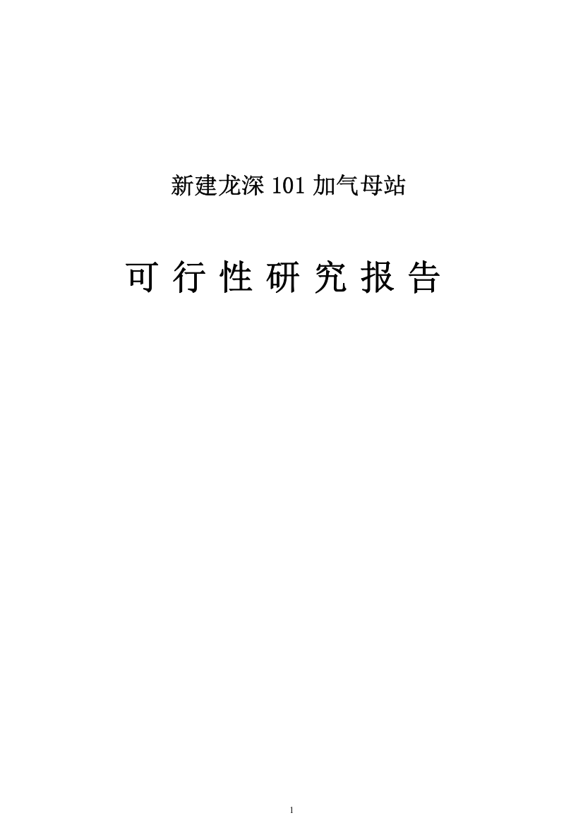 新建龙深101加气母站项目可行性研究报告