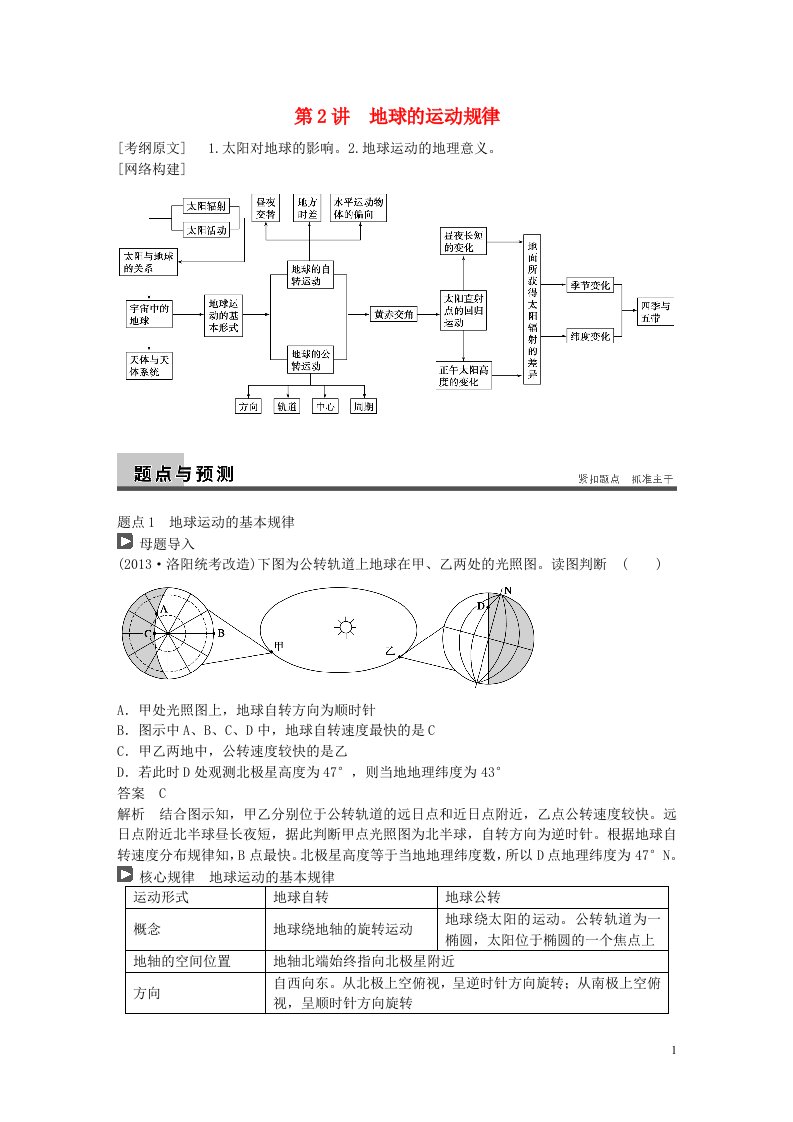 高考地理二轮专题突破练