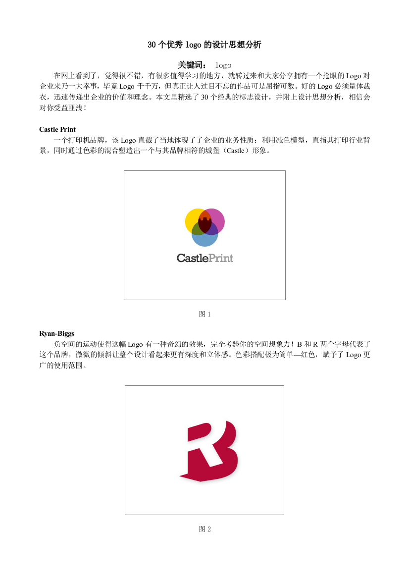 30个优秀logo的设计思想分析1