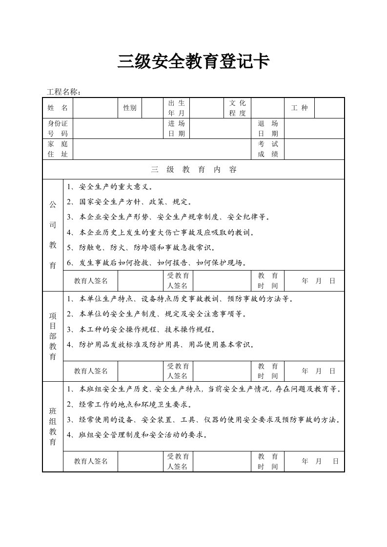 精品文档-三级教育目录1