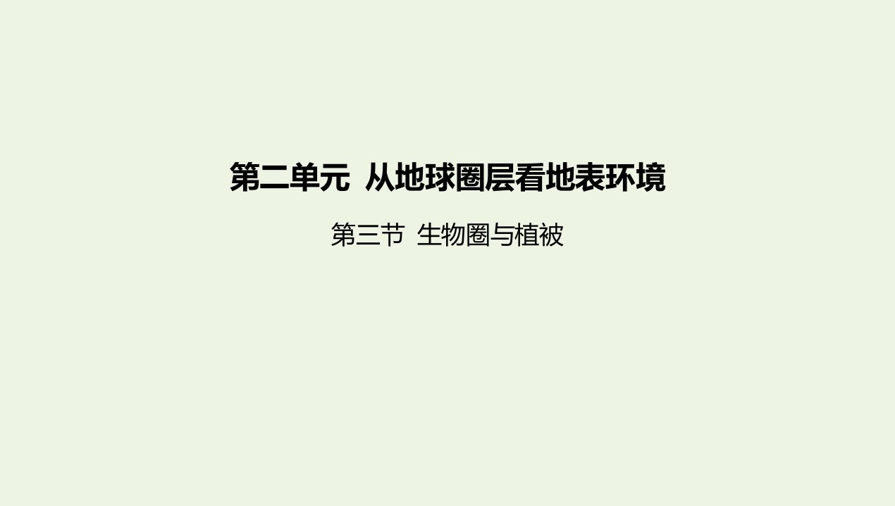 2022年新教材高中地理第二单元从地球圈层看地表环境第三节生物圈与植被课件鲁教版必修第一册