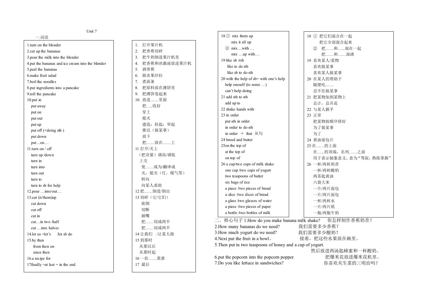 中考总复习新目标八年级(上)Unit