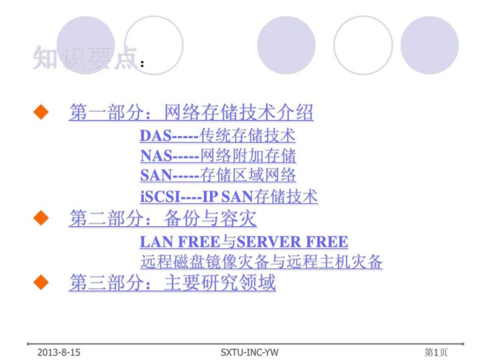 网络存储讲义含DAS-NAS-SAN的对比与总结