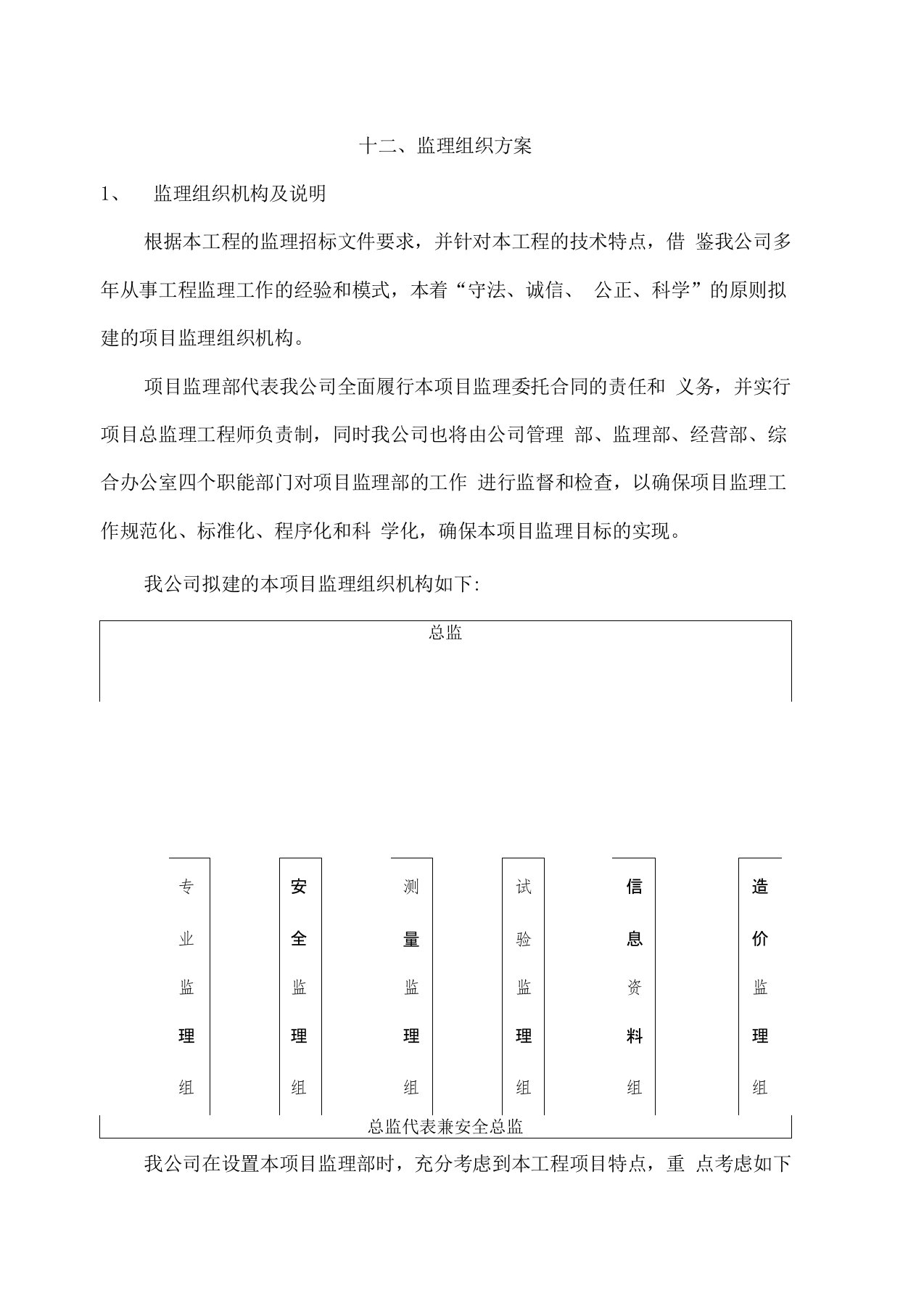 监理组织方案