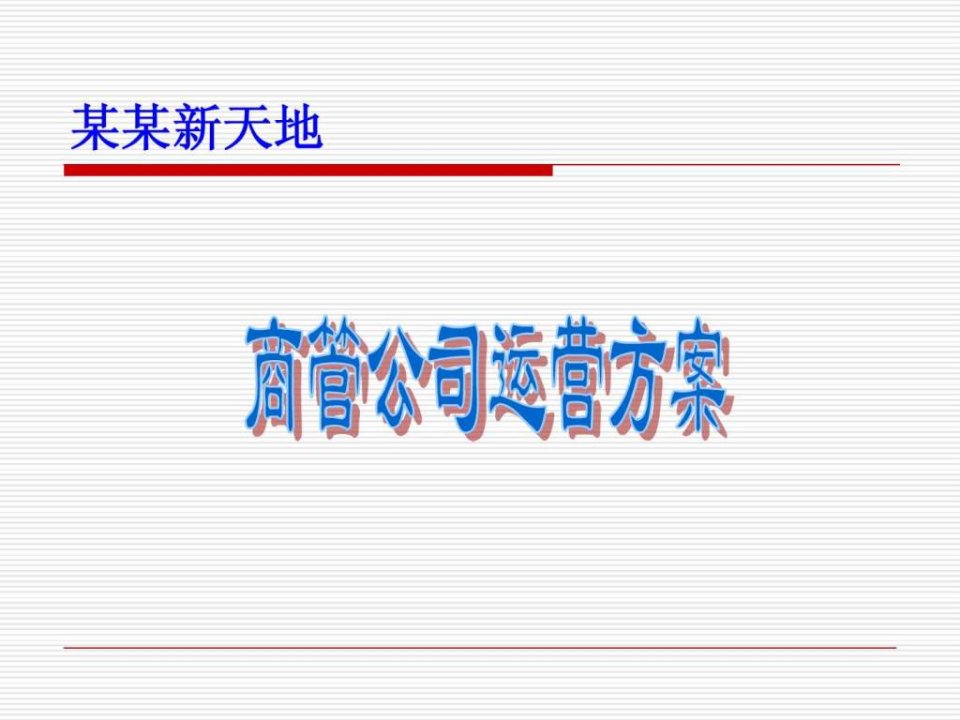 某商业经营管理公司运营方案(7)