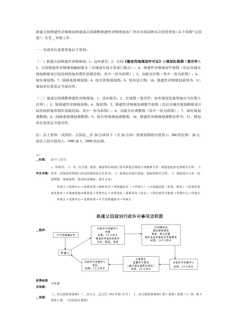 新建公园修建性详细规划