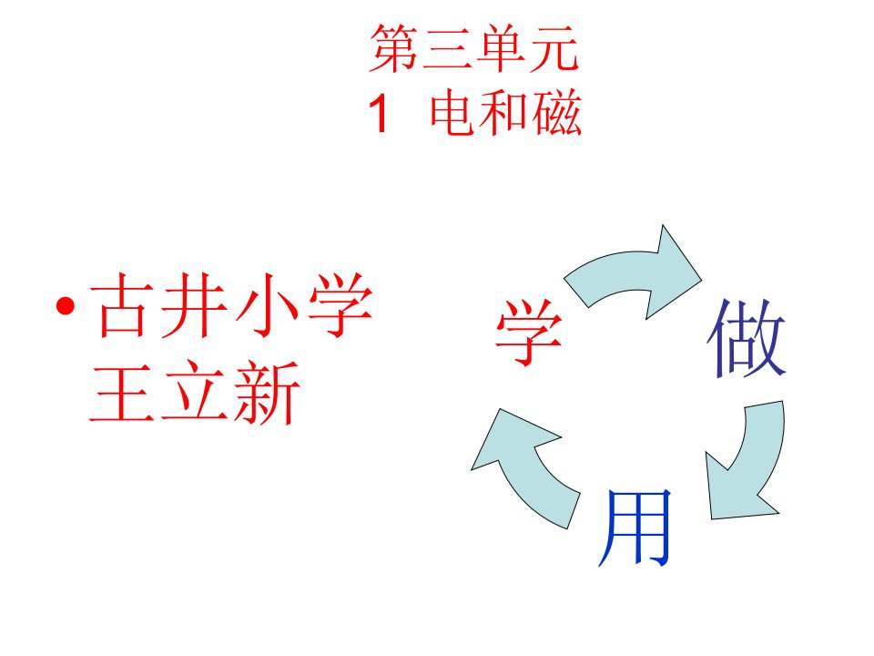 教科版小学科学六年级上册第三单元《电和磁》PPT课件