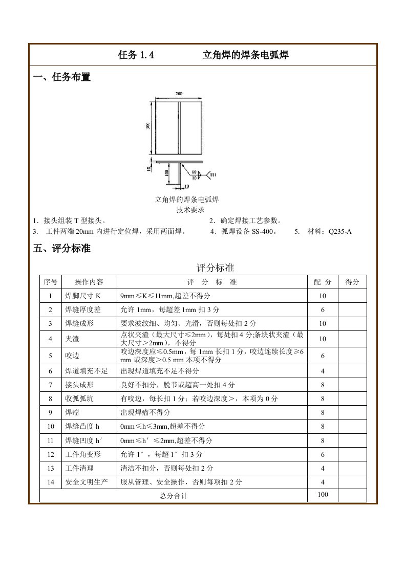 立角焊的焊条电弧焊