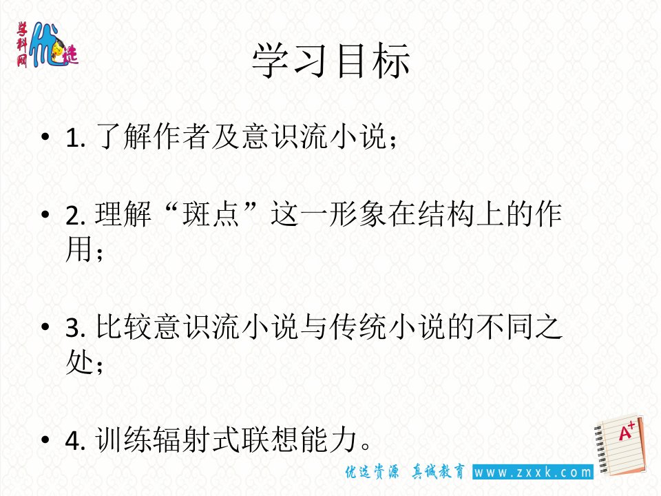 优选人教版选修系列外国小说欣赏第一单元墙上的斑点课件1共40张PPT