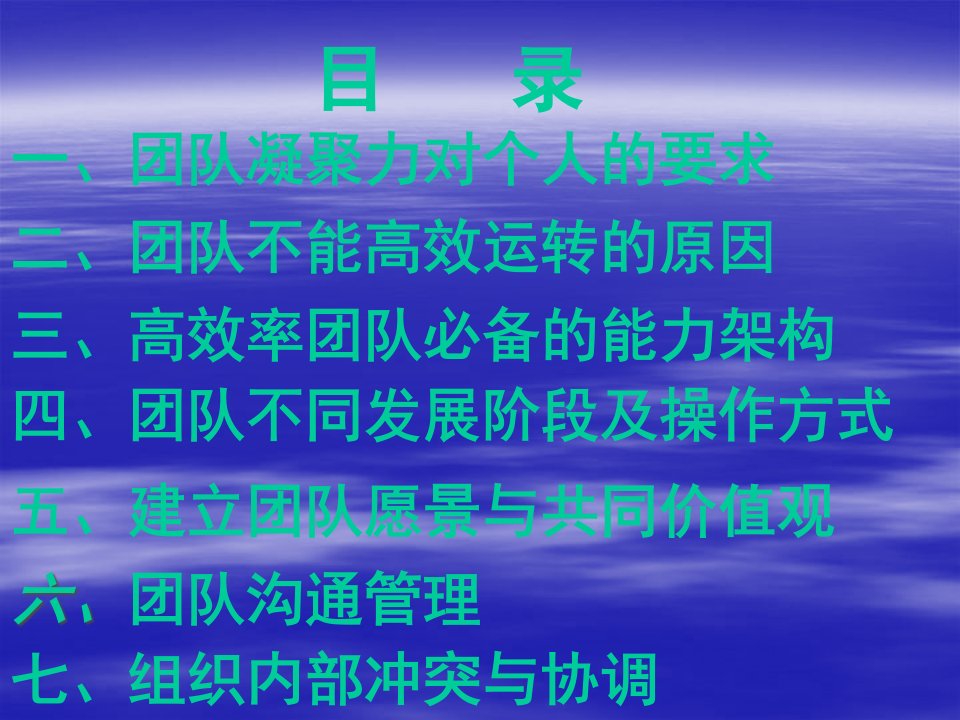 提升团队凝聚力培训讲义