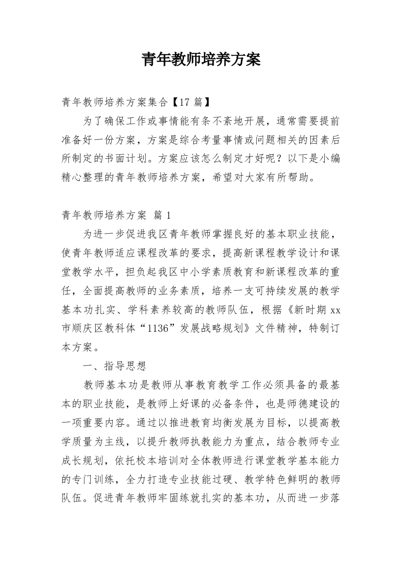 青年教师培养方案_2