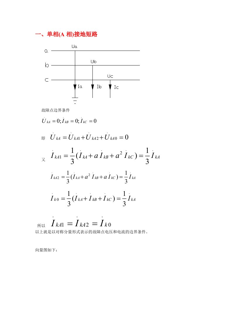 电力系统各种短路向量分析
