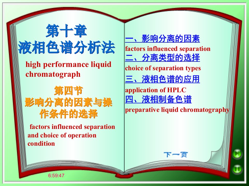 液相色谱分析法