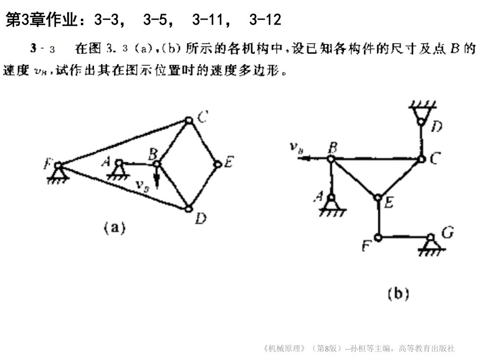 机械原理第3章作业题及答案