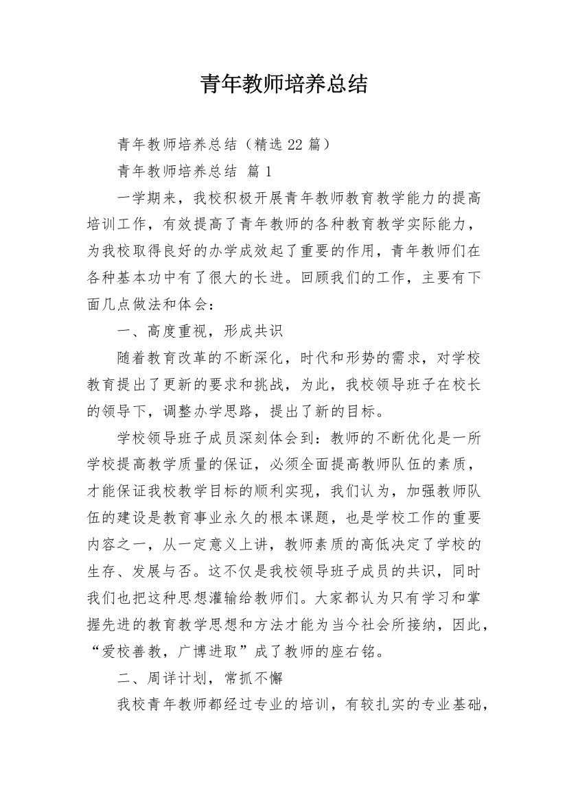 青年教师培养总结_2