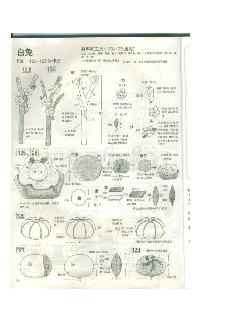 粘土动物饰品