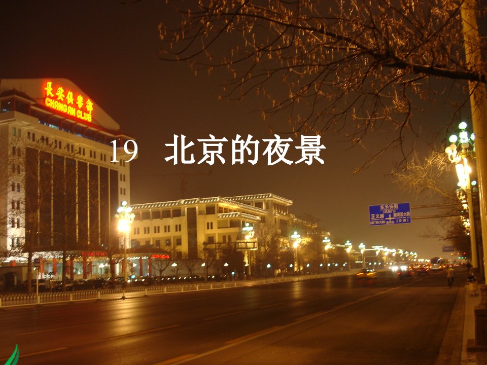 北京版一年级语文下册《北京的夜景