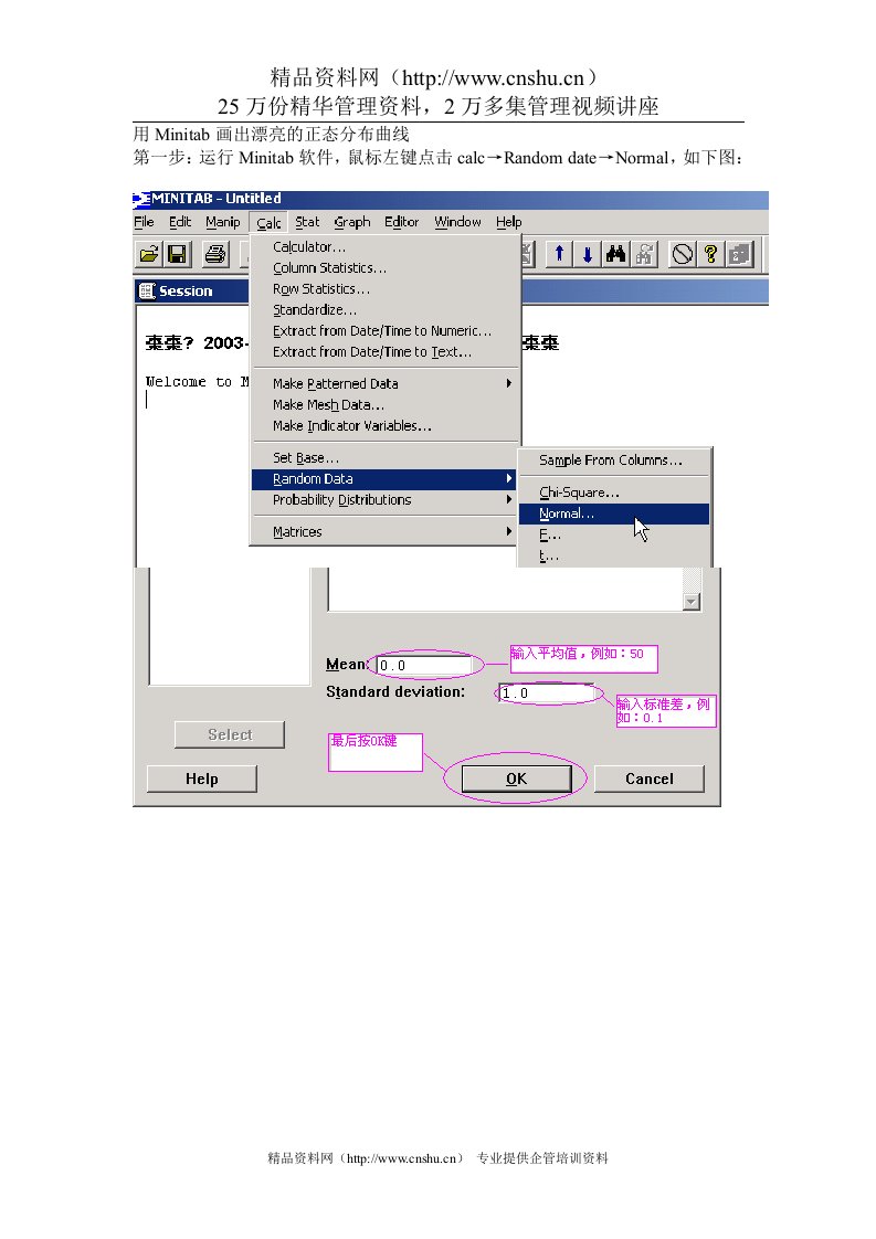 用Minitab画出漂亮的正态分布曲线