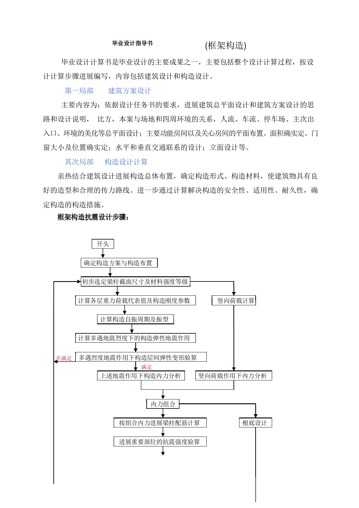 框架结构毕业设计指导书