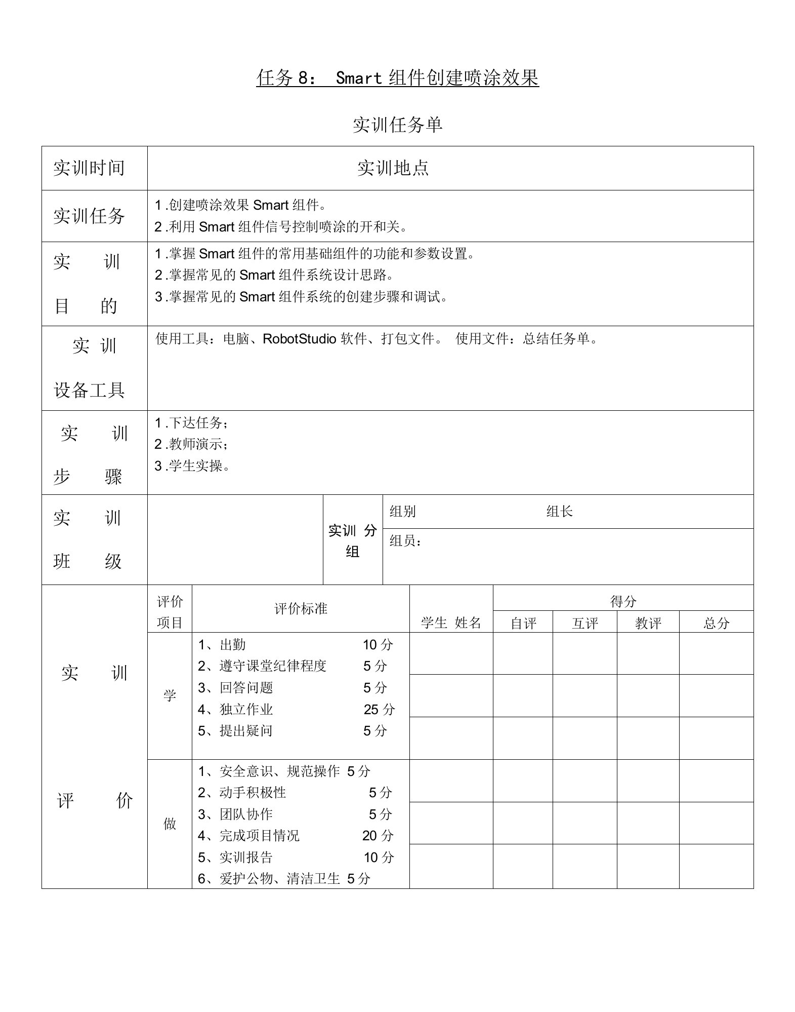 Smart组件创建喷涂效果