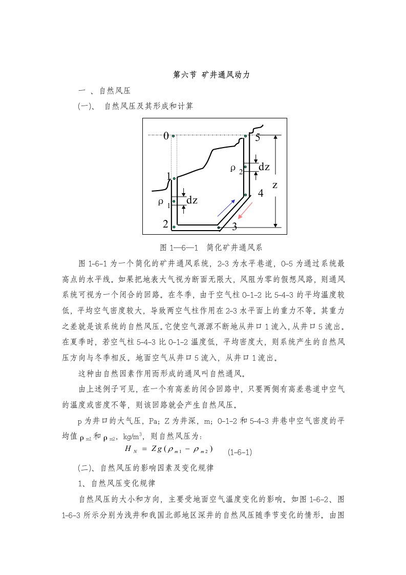 矿井通风动力